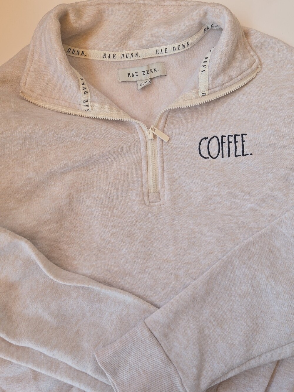 Rae Dunn Sweatpants And Sweatshirt Set Beige